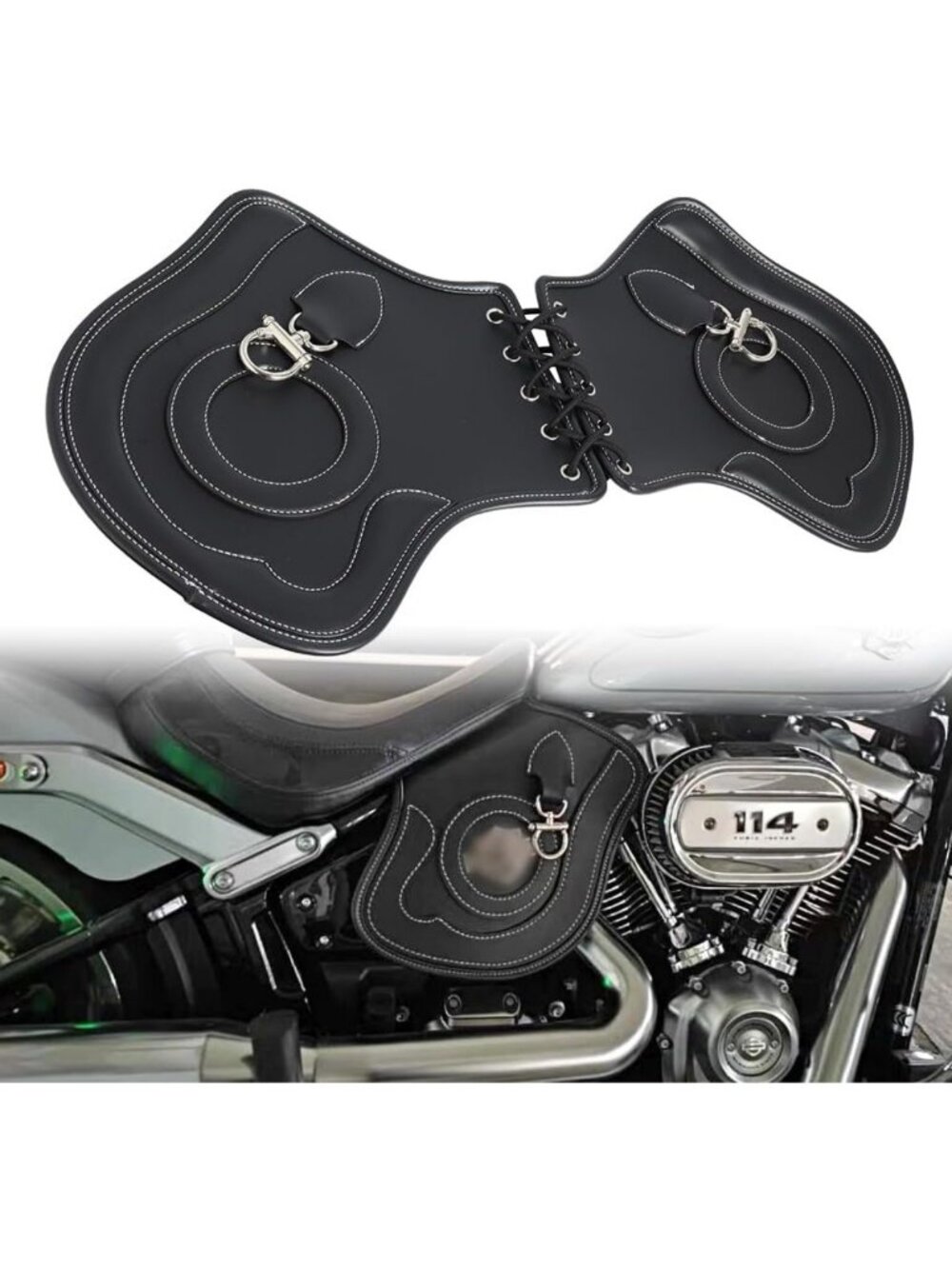 Motorcycle Leather Heat Shield Deflectors for Touring, Road, Electra, Sportster
